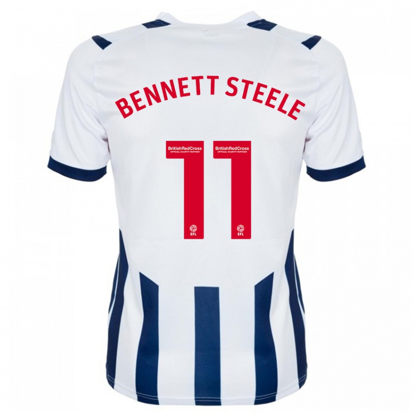 Mænd Lizzie Bennett-Steele #11 Hvid Hjemmebane Spillertrøjer 2023/24 Trøje T-Shirt