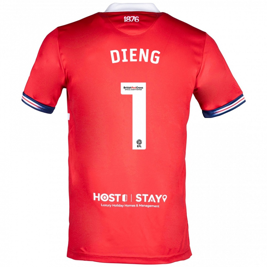 Mænd Seny Dieng #1 Rød Hjemmebane Spillertrøjer 2023/24 Trøje T-Shirt