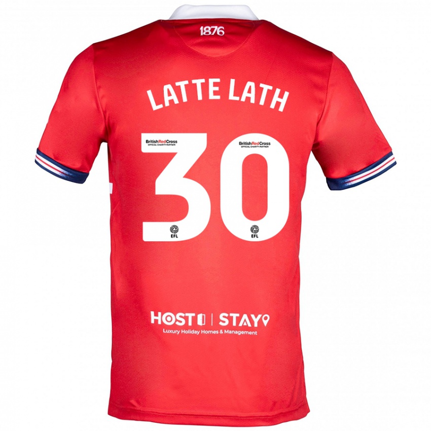 Mænd Emmanuel Latte Lath #30 Rød Hjemmebane Spillertrøjer 2023/24 Trøje T-Shirt