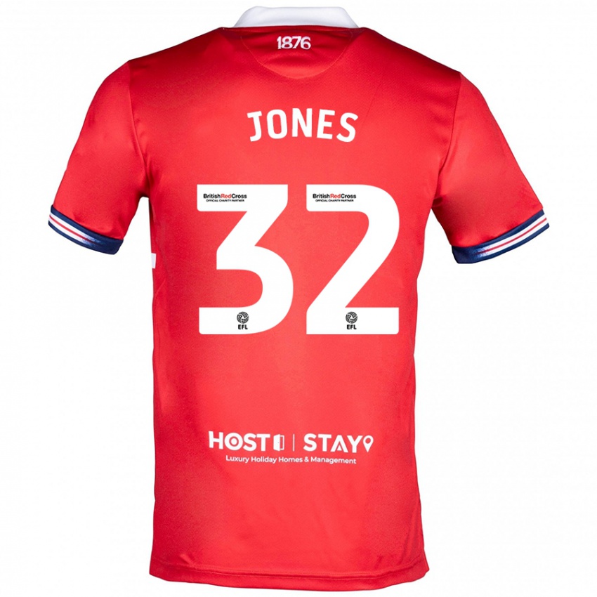 Mænd Jamie Jones #32 Rød Hjemmebane Spillertrøjer 2023/24 Trøje T-Shirt