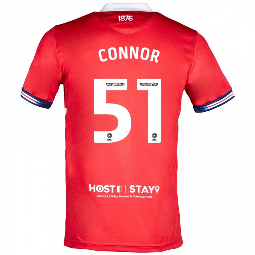 Mænd Shea Connor #51 Rød Hjemmebane Spillertrøjer 2023/24 Trøje T-Shirt
