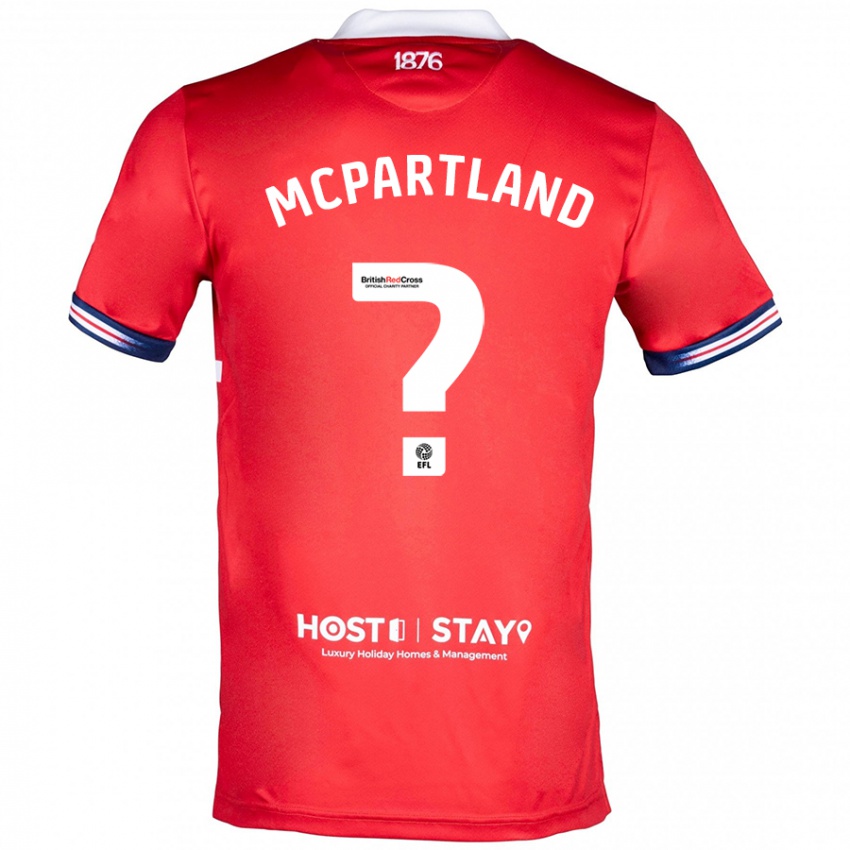 Mænd Will Mcpartland #0 Rød Hjemmebane Spillertrøjer 2023/24 Trøje T-Shirt