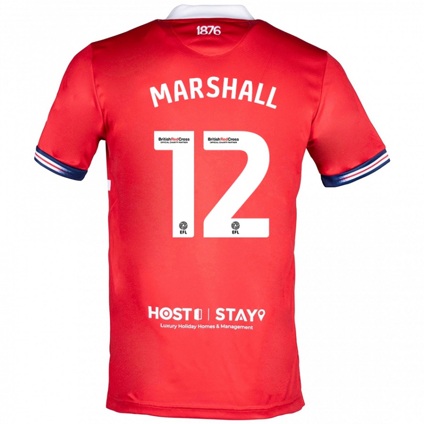 Mænd Eve Marshall #12 Rød Hjemmebane Spillertrøjer 2023/24 Trøje T-Shirt