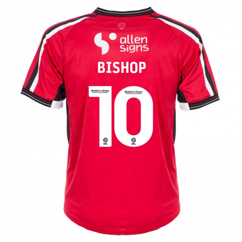 Mænd Teddy Bishop #10 Rød Hjemmebane Spillertrøjer 2023/24 Trøje T-Shirt