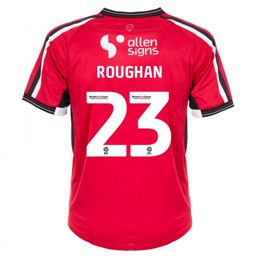 Mænd Sean Roughan #23 Rød Hjemmebane Spillertrøjer 2023/24 Trøje T-Shirt