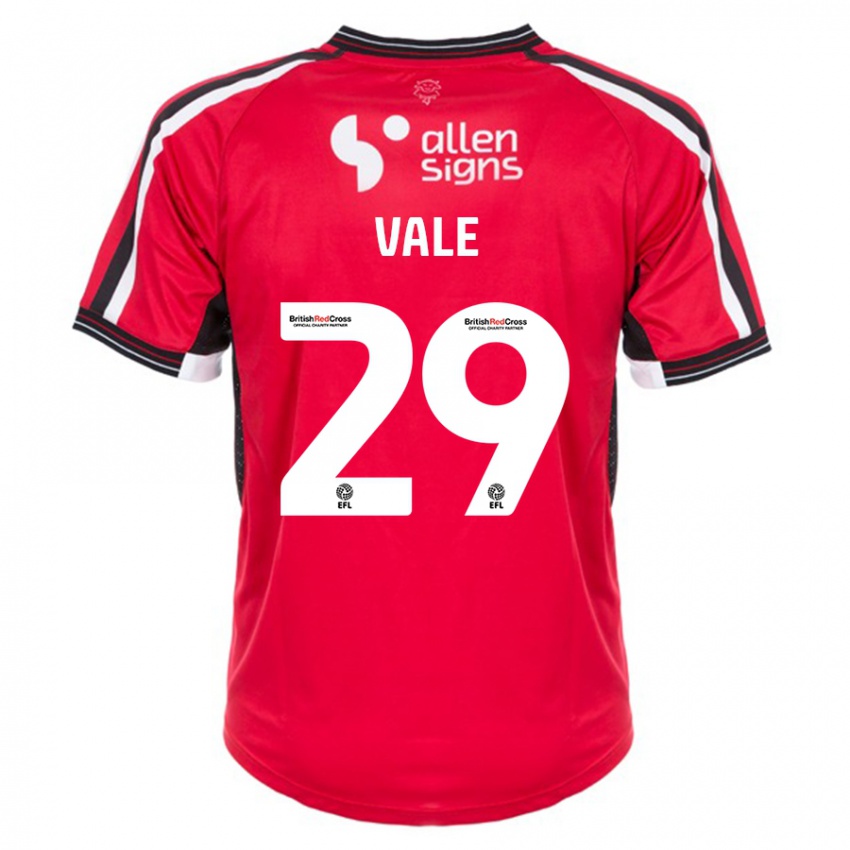 Mænd Jack Vale #29 Rød Hjemmebane Spillertrøjer 2023/24 Trøje T-Shirt