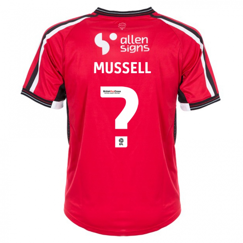 Mænd Theo Mussell #0 Rød Hjemmebane Spillertrøjer 2023/24 Trøje T-Shirt