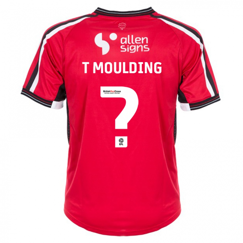 Mænd Ella Thompson-Moulding #0 Rød Hjemmebane Spillertrøjer 2023/24 Trøje T-Shirt