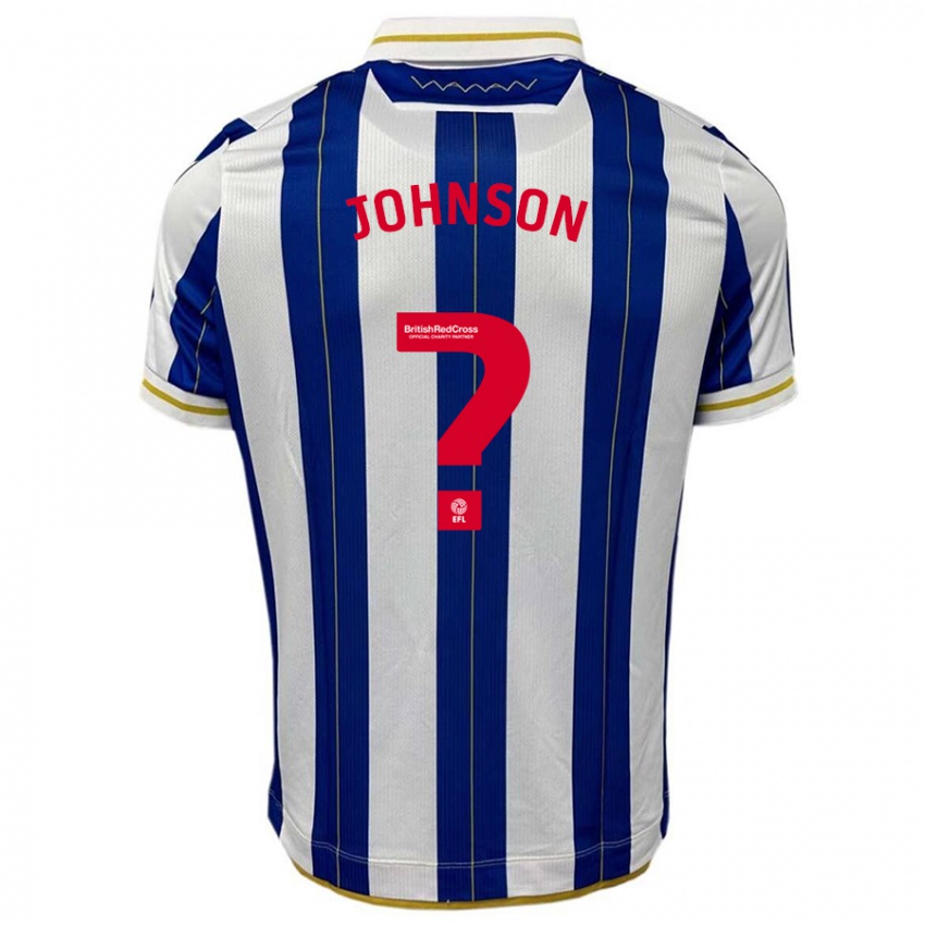 Mænd Reece Johnson #0 Blå Hvid Hjemmebane Spillertrøjer 2023/24 Trøje T-Shirt