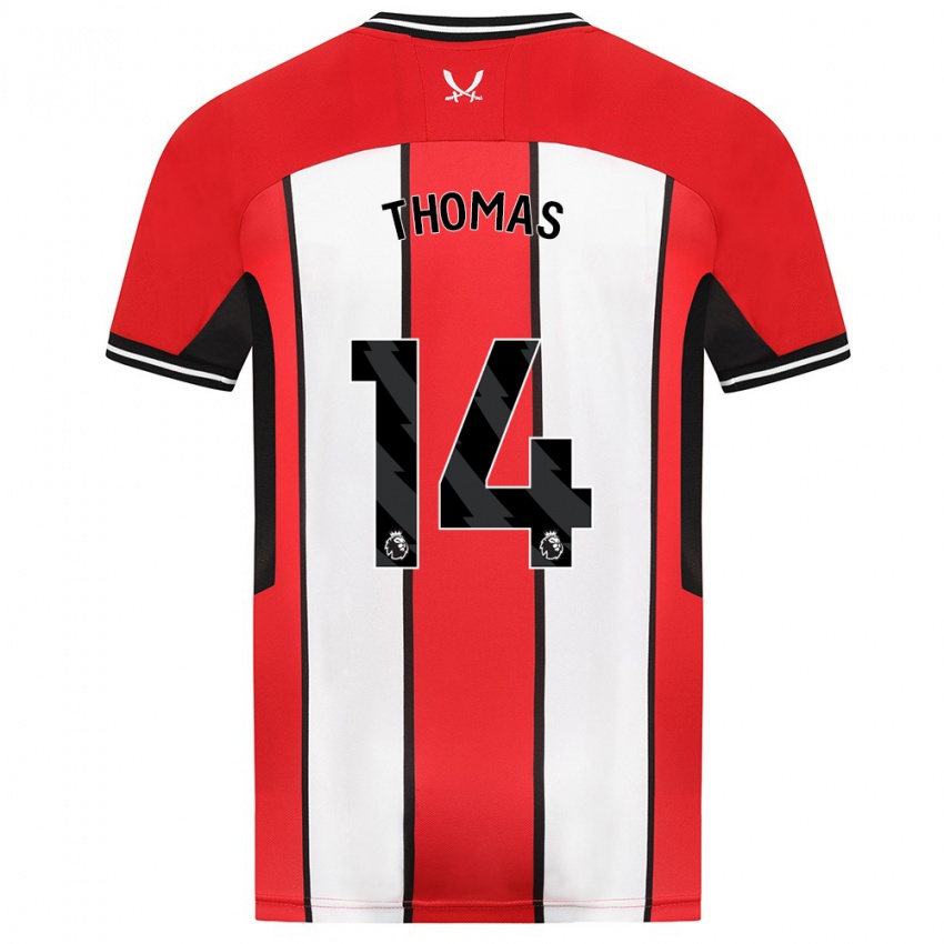 Mænd Luke Thomas #14 Rød Hjemmebane Spillertrøjer 2023/24 Trøje T-Shirt