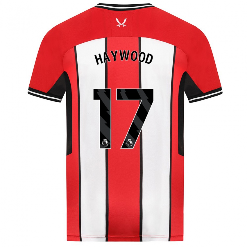 Mænd Sophie Haywood #17 Rød Hjemmebane Spillertrøjer 2023/24 Trøje T-Shirt