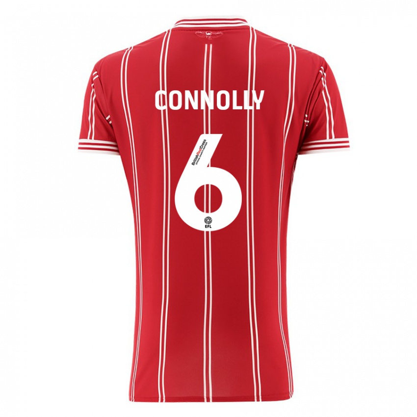 Mænd Megan Connolly #6 Rød Hjemmebane Spillertrøjer 2023/24 Trøje T-Shirt