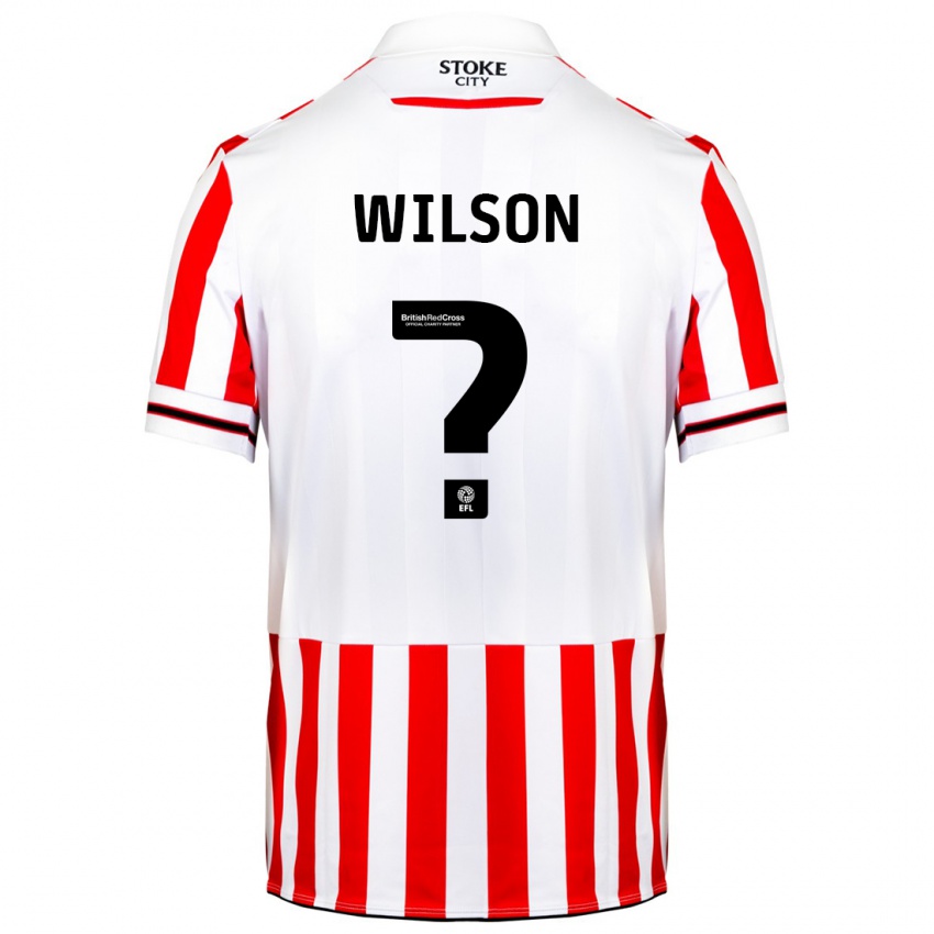 Mænd Luke Wilson #0 Rød Hvid Hjemmebane Spillertrøjer 2023/24 Trøje T-Shirt