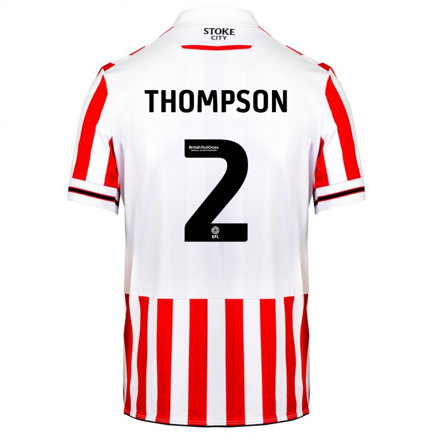 Mænd Sophie Thompson #2 Rød Hvid Hjemmebane Spillertrøjer 2023/24 Trøje T-Shirt