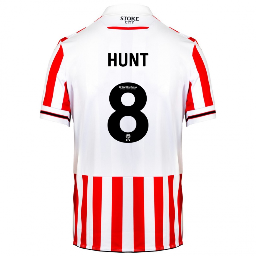 Mænd Abby Hunt #8 Rød Hvid Hjemmebane Spillertrøjer 2023/24 Trøje T-Shirt