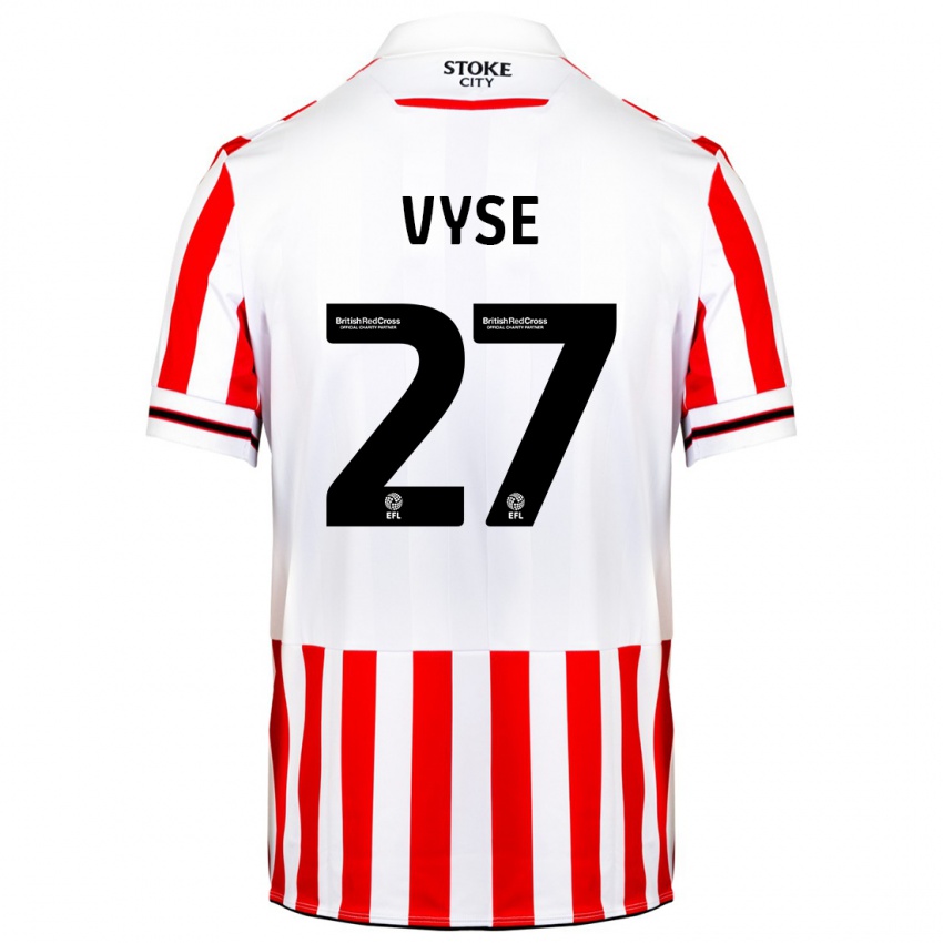 Mænd Ryah Vyse #27 Rød Hvid Hjemmebane Spillertrøjer 2023/24 Trøje T-Shirt