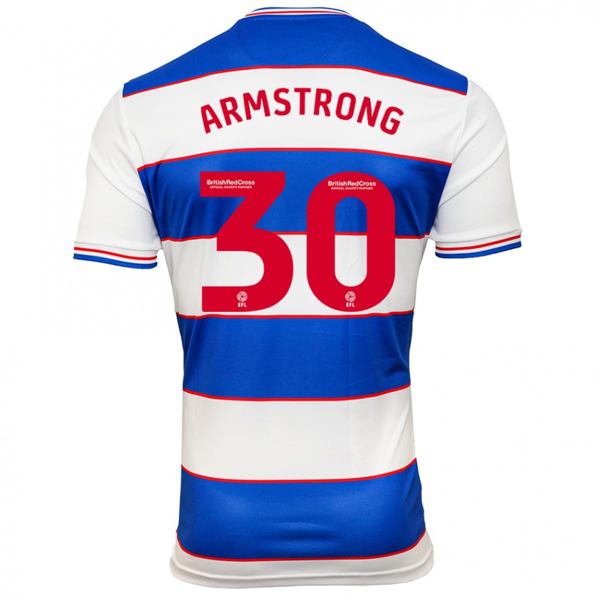 Mænd Sinclair Armstrong #30 Hvid Blå Hjemmebane Spillertrøjer 2023/24 Trøje T-Shirt