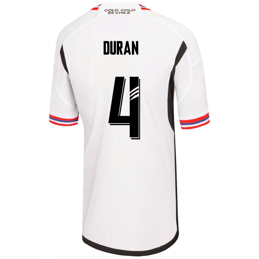 Mænd Elisa Durán #4 Hvid Hjemmebane Spillertrøjer 2023/24 Trøje T-Shirt