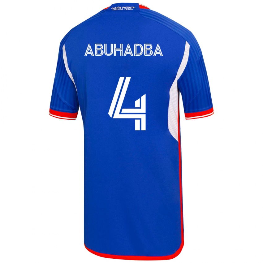 Mænd Zacarías Abuhadba #4 Blå Hjemmebane Spillertrøjer 2023/24 Trøje T-Shirt