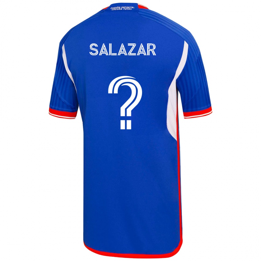Mænd Yahir Salazar #0 Blå Hjemmebane Spillertrøjer 2023/24 Trøje T-Shirt