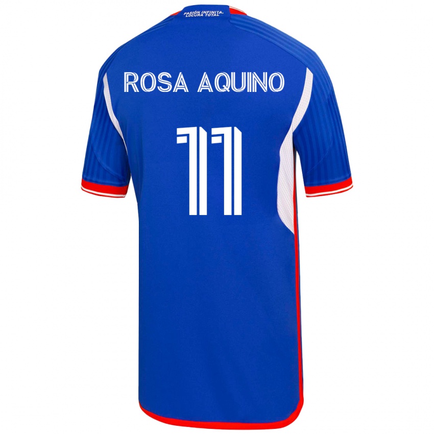 Mænd Rosa Aquino #11 Blå Hjemmebane Spillertrøjer 2023/24 Trøje T-Shirt