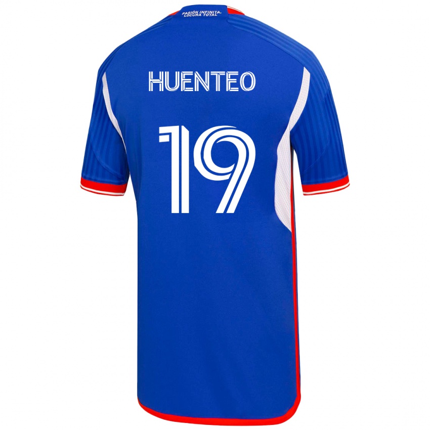 Mænd Yessenia Huenteo #19 Blå Hjemmebane Spillertrøjer 2023/24 Trøje T-Shirt