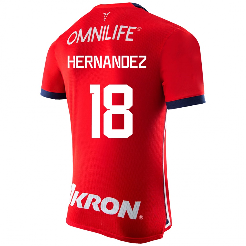 Mænd Montserrat Hernandez #18 Rød Hjemmebane Spillertrøjer 2023/24 Trøje T-Shirt
