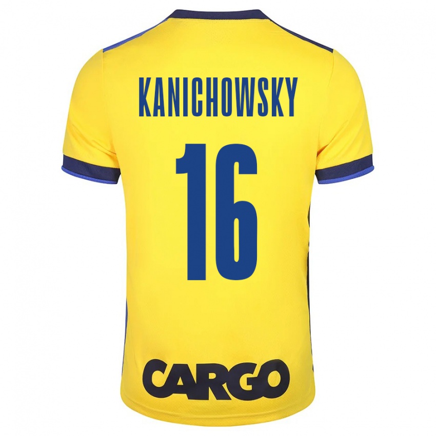 Mænd Gabi Kanichowsky #16 Gul Hjemmebane Spillertrøjer 2023/24 Trøje T-Shirt