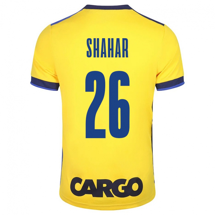 Mænd Ido Shahar #26 Gul Hjemmebane Spillertrøjer 2023/24 Trøje T-Shirt