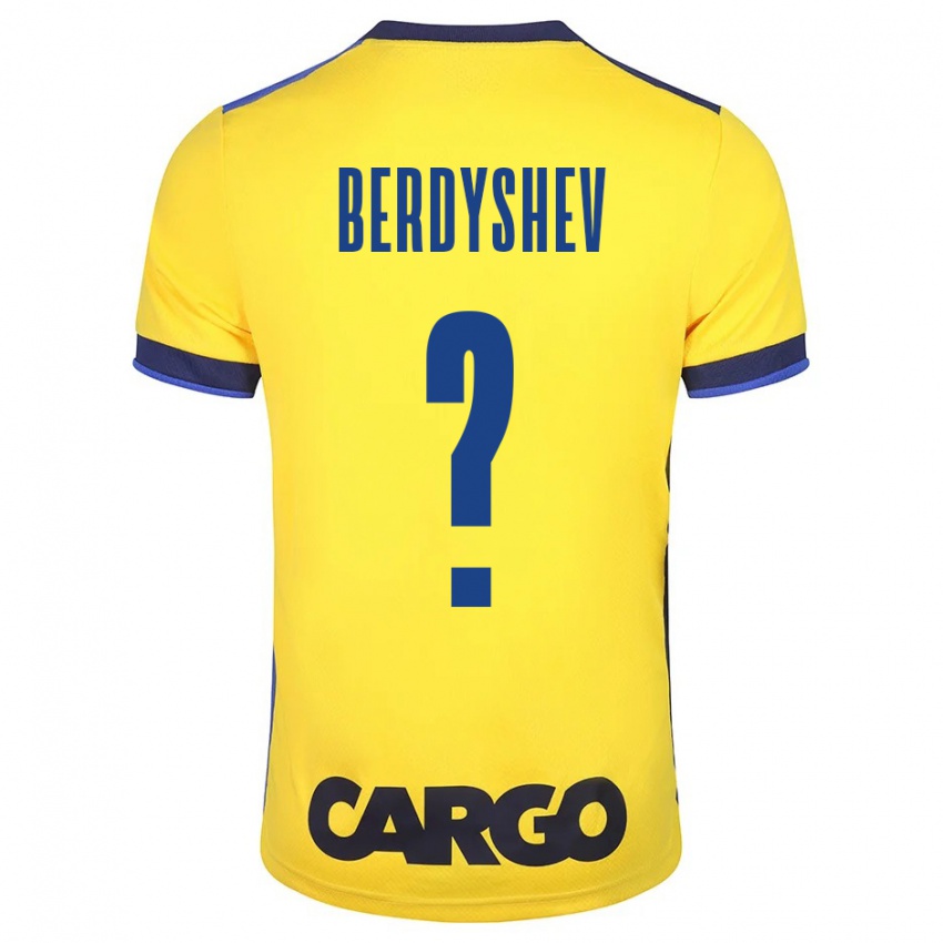 Mænd Tikhon Berdyshev #0 Gul Hjemmebane Spillertrøjer 2023/24 Trøje T-Shirt