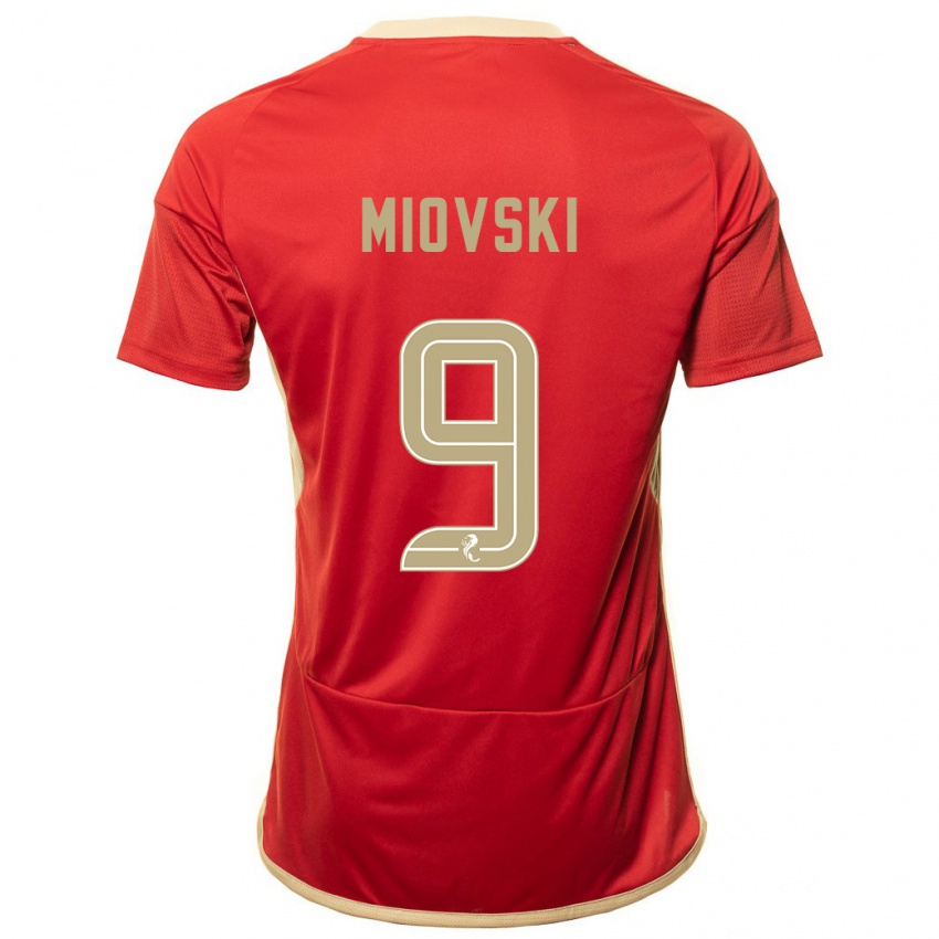 Mænd Bojan Miovski #9 Rød Hjemmebane Spillertrøjer 2023/24 Trøje T-Shirt