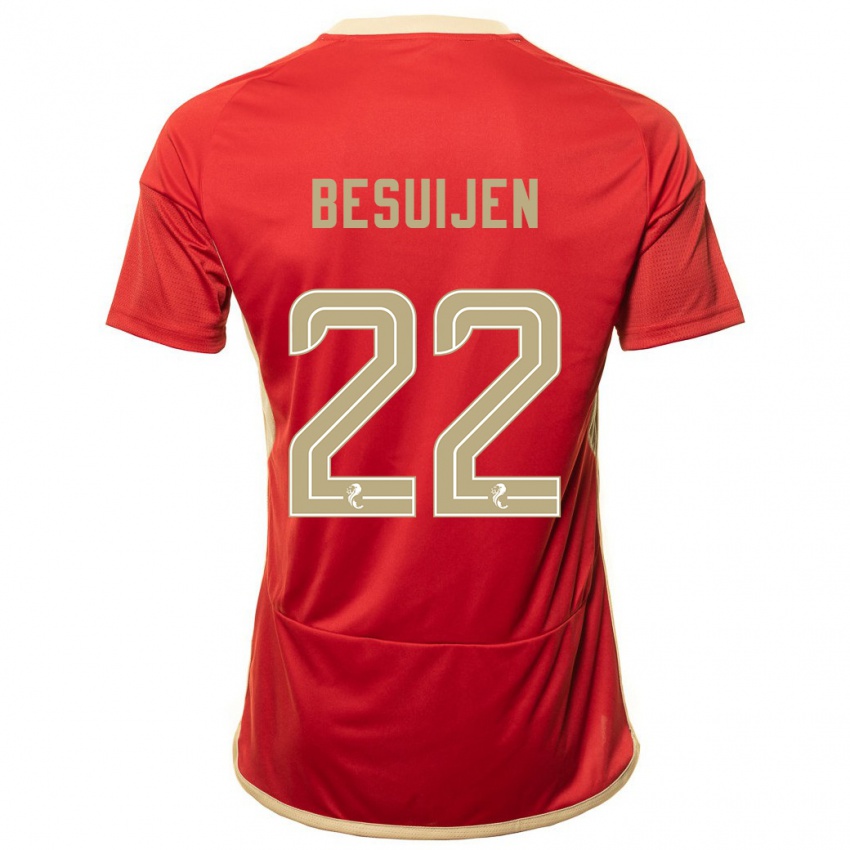 Mænd Vicente Besuijen #22 Rød Hjemmebane Spillertrøjer 2023/24 Trøje T-Shirt