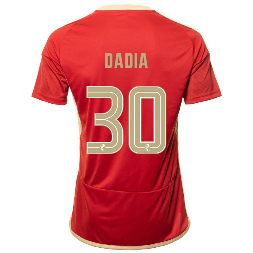 Mænd Or Dadia #30 Rød Hjemmebane Spillertrøjer 2023/24 Trøje T-Shirt