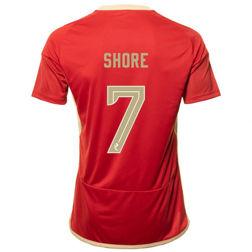 Mænd Eilidh Shore #7 Rød Hjemmebane Spillertrøjer 2023/24 Trøje T-Shirt
