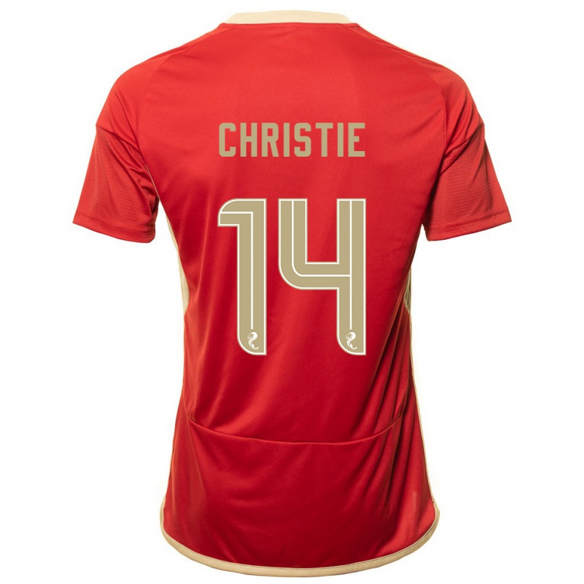 Mænd Mya Christie #14 Rød Hjemmebane Spillertrøjer 2023/24 Trøje T-Shirt