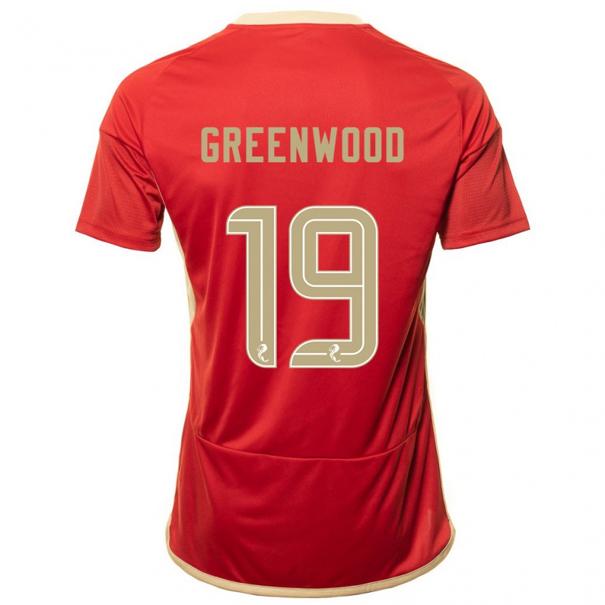 Mænd Brodie Greenwood #19 Rød Hjemmebane Spillertrøjer 2023/24 Trøje T-Shirt