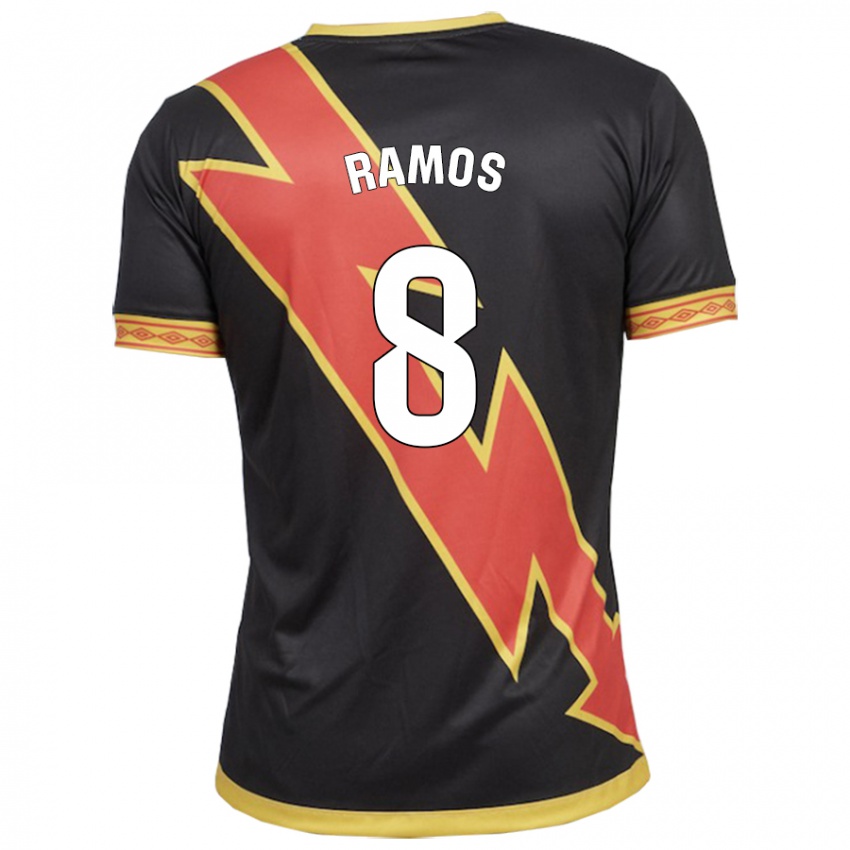 Mænd Iván Ramos #8 Sort Udebane Spillertrøjer 2023/24 Trøje T-Shirt