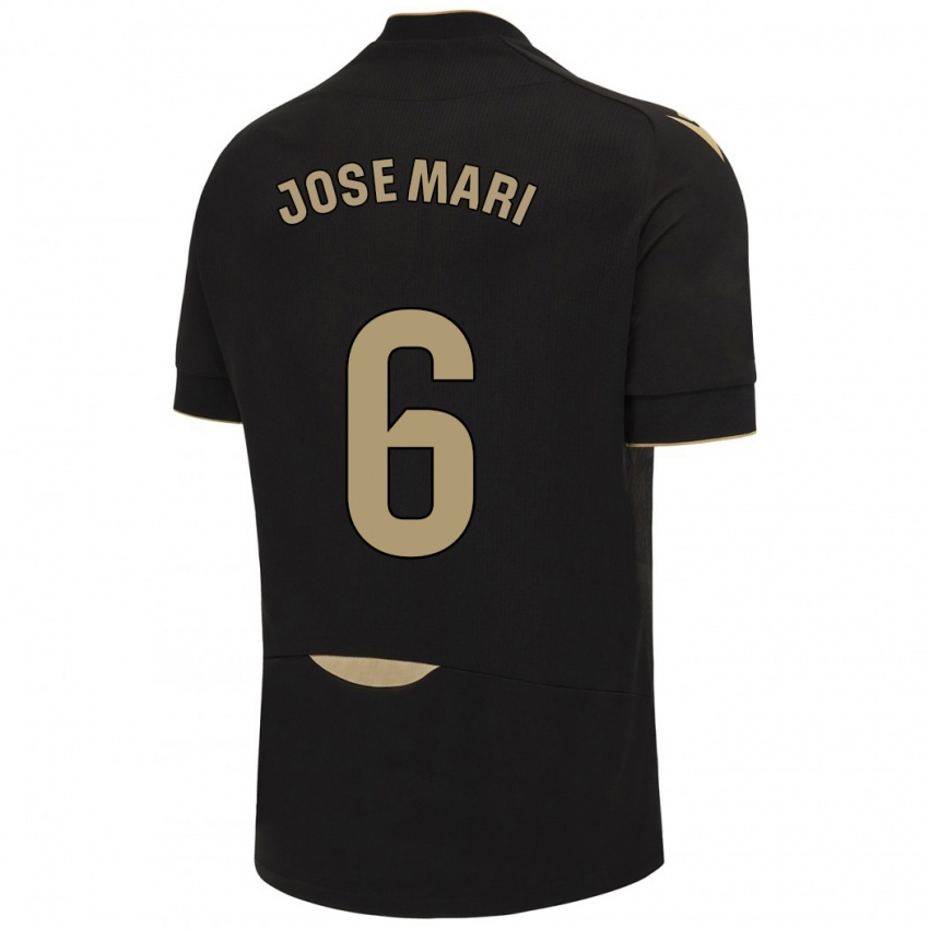 Mænd José Mari #6 Sort Udebane Spillertrøjer 2023/24 Trøje T-Shirt