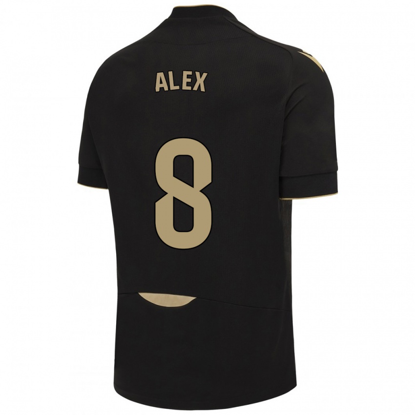 Mænd Álex Fernández #8 Sort Udebane Spillertrøjer 2023/24 Trøje T-Shirt