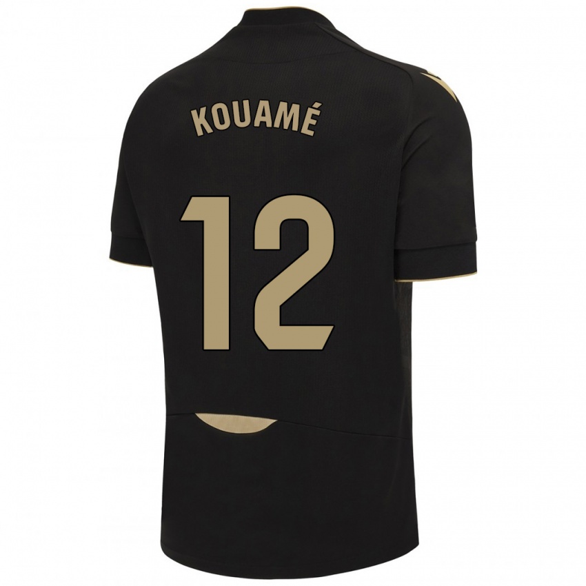 Mænd Rominigue Kouamé #12 Sort Udebane Spillertrøjer 2023/24 Trøje T-Shirt