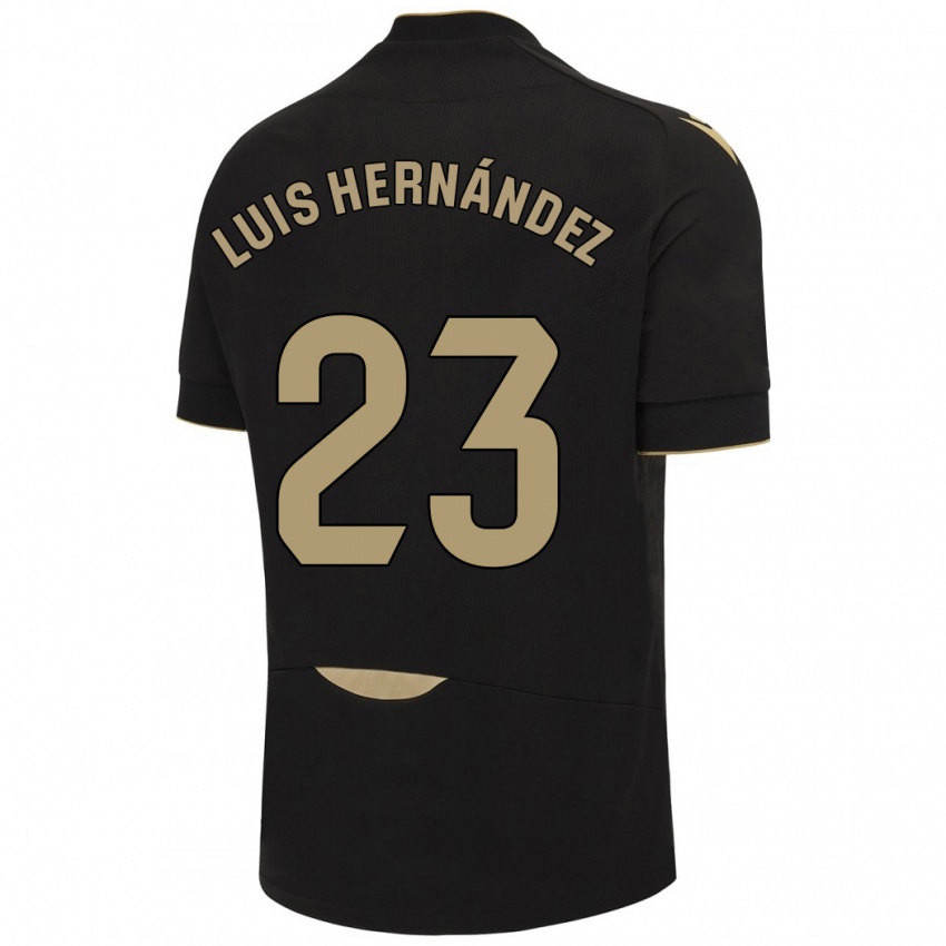 Mænd Luis Hernández #23 Sort Udebane Spillertrøjer 2023/24 Trøje T-Shirt