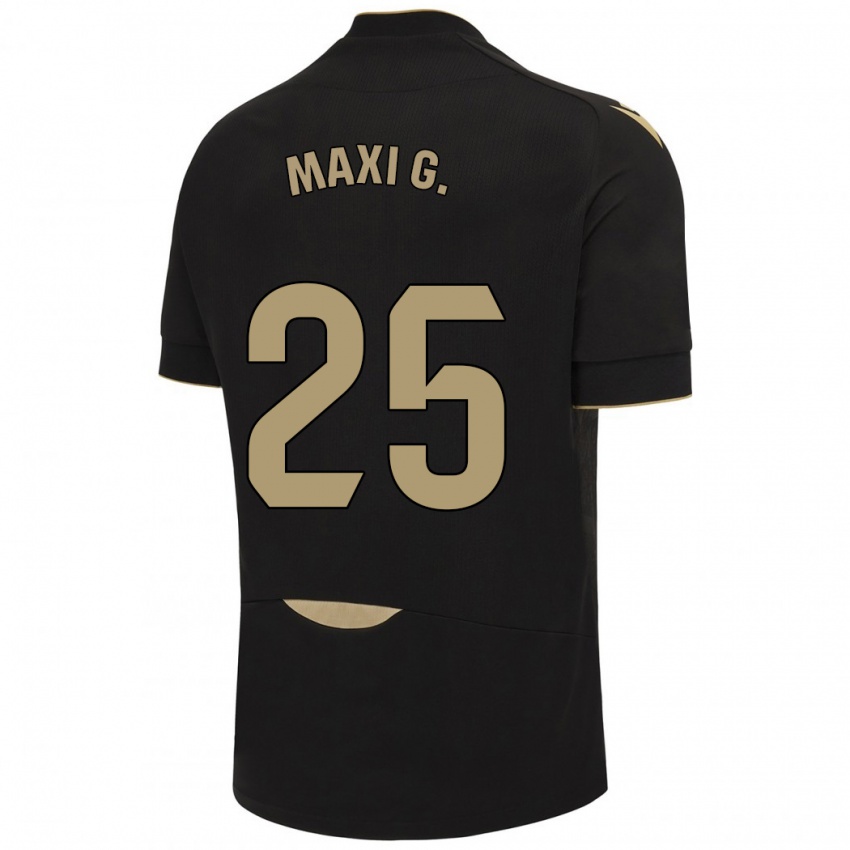 Mænd Maxi Gómez #25 Sort Udebane Spillertrøjer 2023/24 Trøje T-Shirt