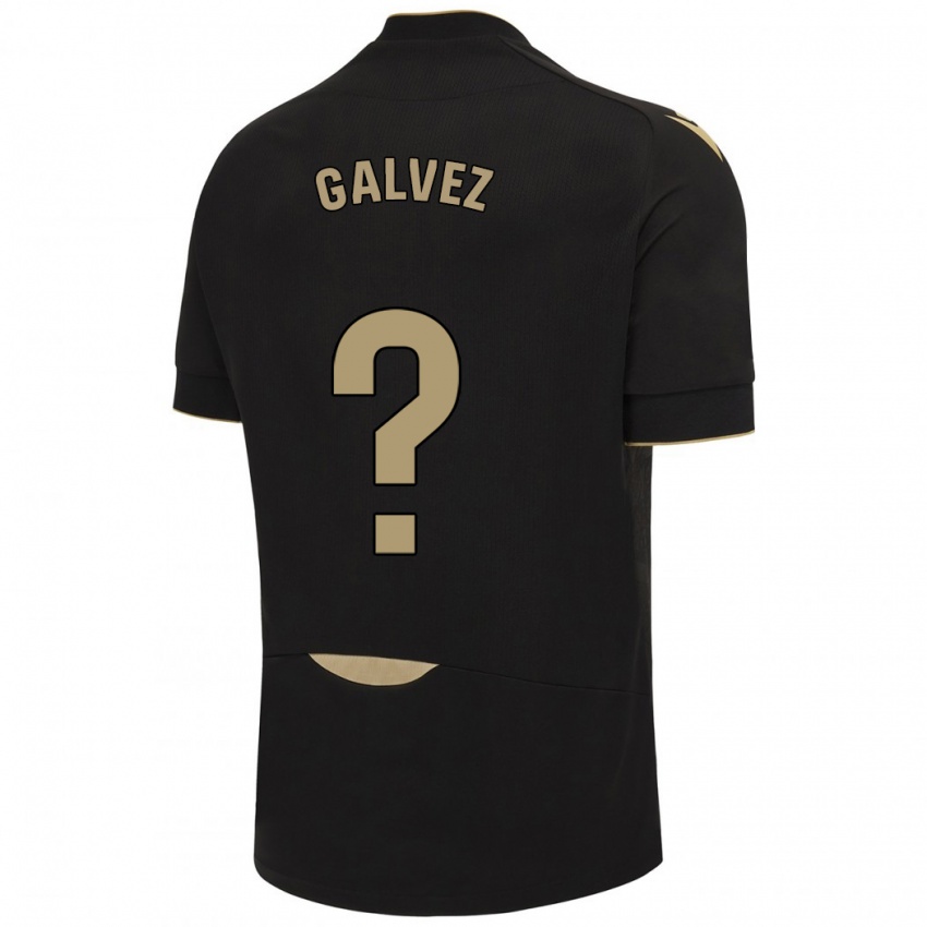 Mænd Gonzalo Gálvez #0 Sort Udebane Spillertrøjer 2023/24 Trøje T-Shirt