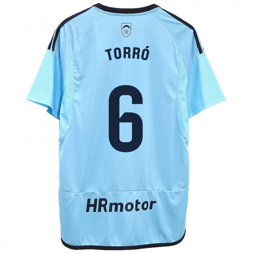 Mænd Lucas Torró #6 Blå Udebane Spillertrøjer 2023/24 Trøje T-Shirt