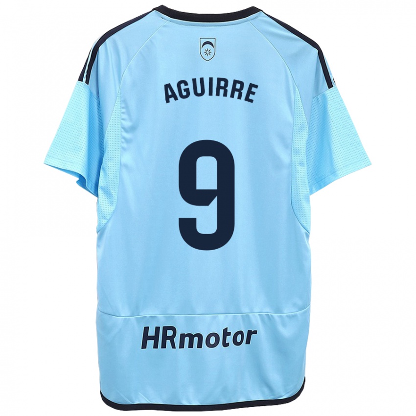 Mænd Jorge Aguirre #9 Blå Udebane Spillertrøjer 2023/24 Trøje T-Shirt
