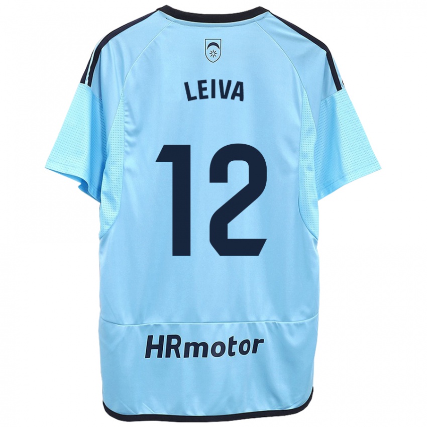 Mænd Álvaro Leiva #12 Blå Udebane Spillertrøjer 2023/24 Trøje T-Shirt