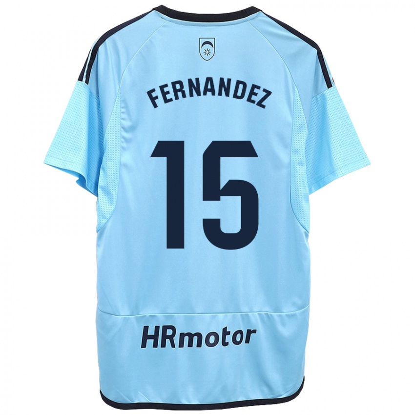 Mænd Leyre Fernández Sánchez #15 Blå Udebane Spillertrøjer 2023/24 Trøje T-Shirt