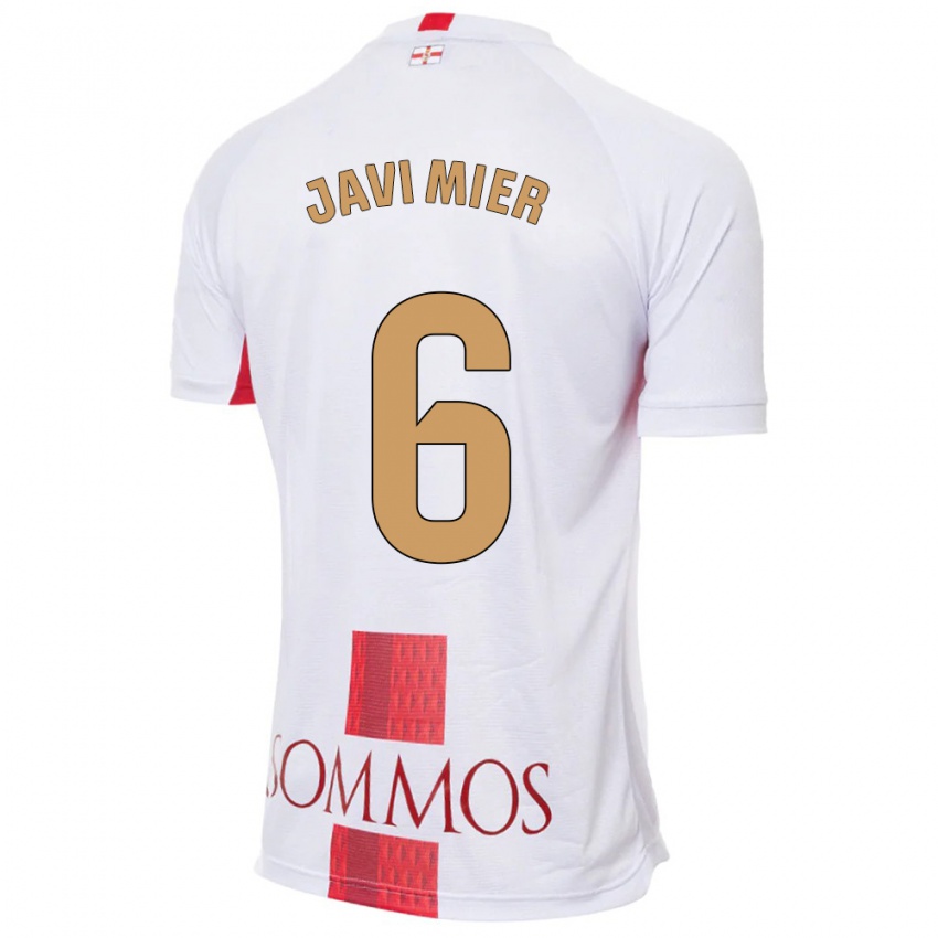 Mænd Javi Mier #6 Hvid Udebane Spillertrøjer 2023/24 Trøje T-Shirt