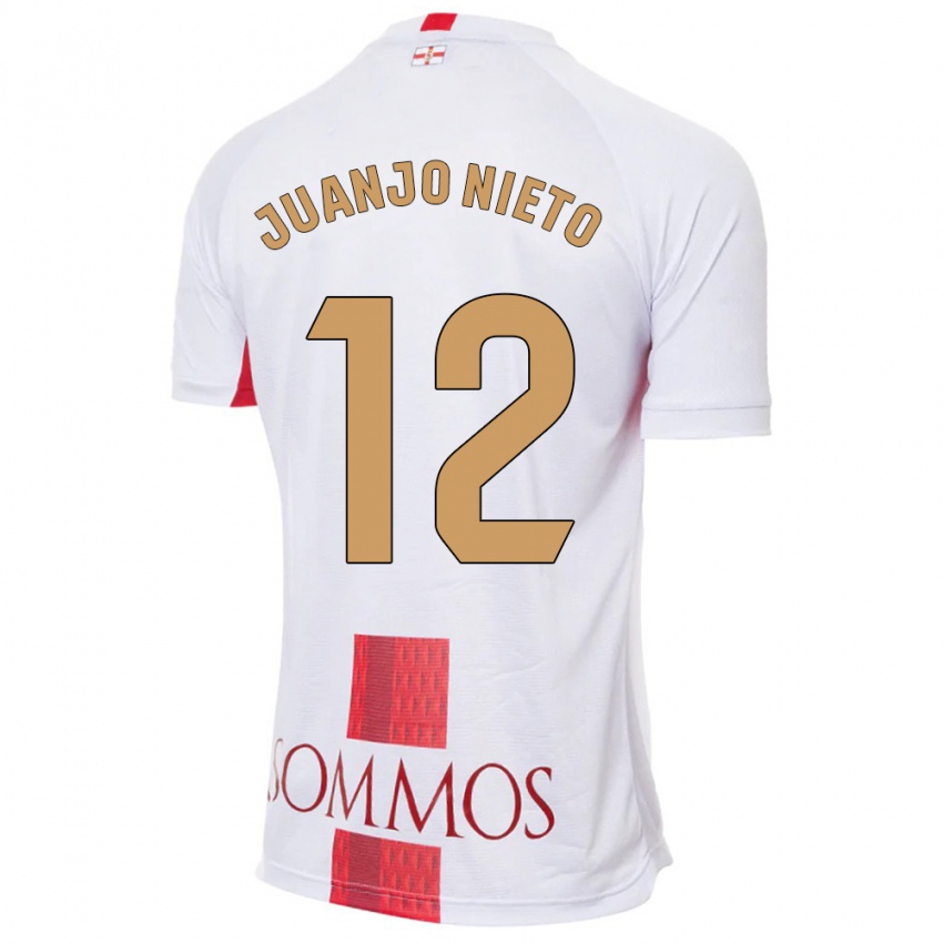 Mænd Juanjo Nieto #12 Hvid Udebane Spillertrøjer 2023/24 Trøje T-Shirt