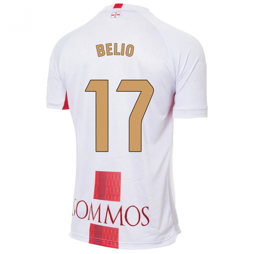 Mænd Marta Belio #17 Hvid Udebane Spillertrøjer 2023/24 Trøje T-Shirt